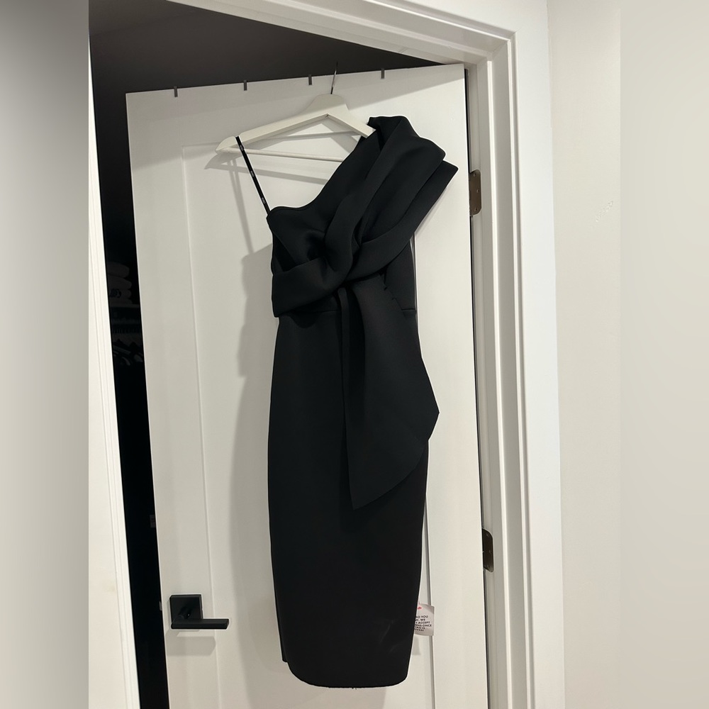 Elegant black one shoulder dress